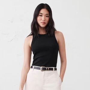 Banana Republic Women’s Black Ribbed Racerback Tank